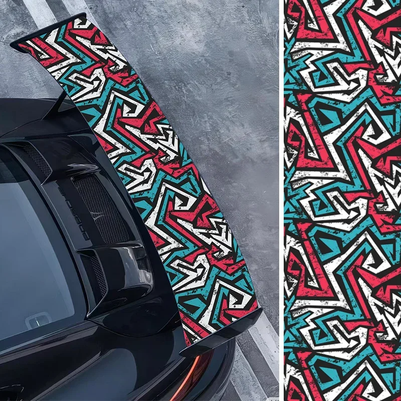 

Cartoon Graffiti Painting Car Film Wrap Waterproof Modification Cover Scratches Stickers for Auto Bicycle Motorcycle Skateboard