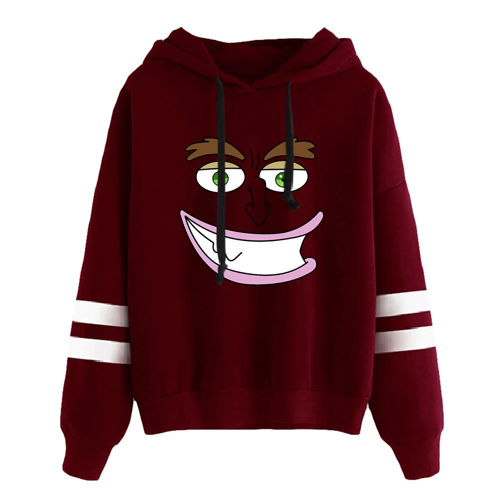 Big Mouth Hoodie Unisex Pocketless Sleeve Sweatshirt Women Men's Outwear Harajuku Streetwear American Cartoon Clothes