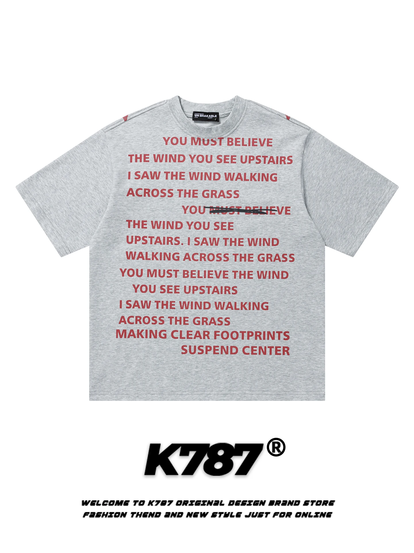 

K787 American Retro Letter Print ort Sve T-irt ex Loose Casual Commute Couple Overhead irt Cotton Summer Faion