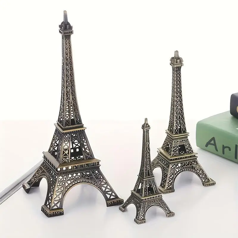 Eiffel Tower Statue -1 Piece of Cast Iron Decorative Figurine, Suitable for Home and Office Desks - Multifunctional Room Decorat