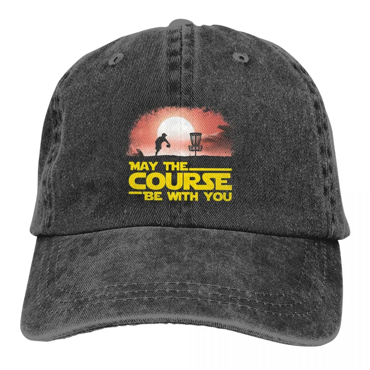 Disc Golf Baskets Throw Sport Multicolor Hat Peaked Women's Cap Premium May The Course Be With You Personalized Visor Protection