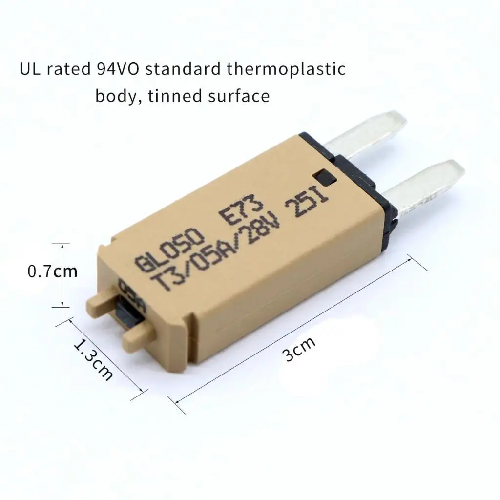 Car Stereo Electrical Fuse Resettable Small Blade Automotive Circuit Breaker 12V 24V Tin Plated for Vehicle Boat RV Fuse Box