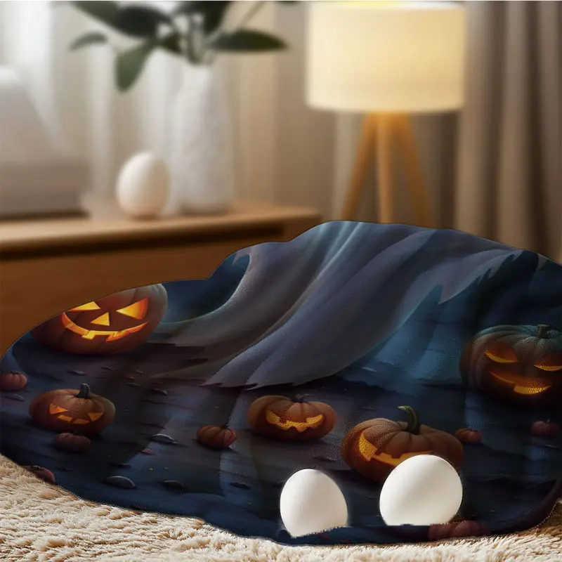 هالوين شبح القلعة المطبوعة الرقمية البوليستر غرفة نوم المخملية الفانيلا غطاء بطانية الصوف لينة غطاء أريكة البطانيات للأسرة