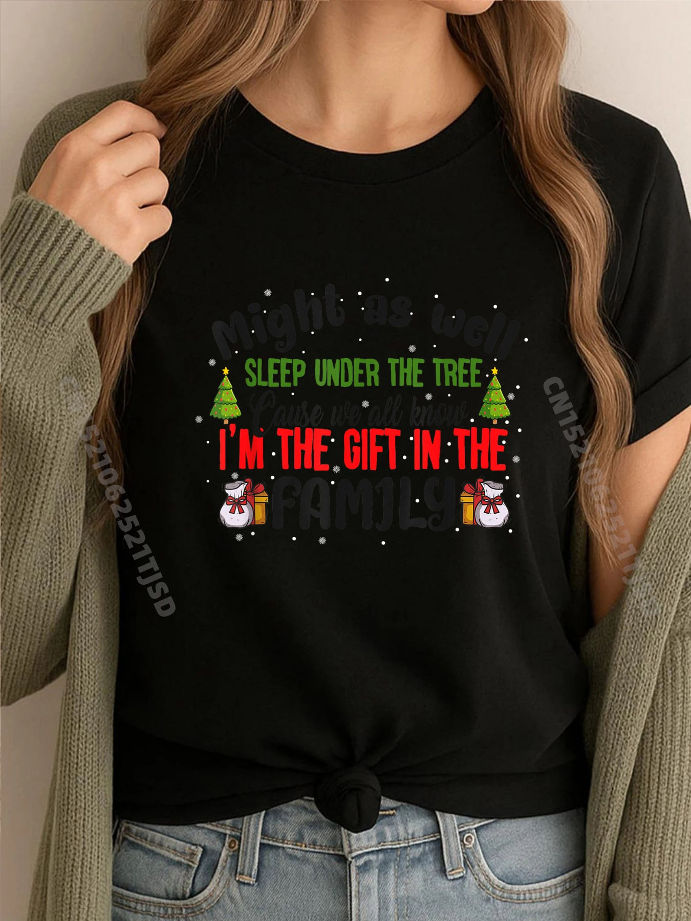 

Рождественский юмор, женщина, любимый человек, Рождественская белая футболка с рисунком, мужские подарки, большие размеры