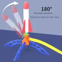 Kids Outdoor Rocket Foot Pump Outdoor Air Pressing Soaring Rocket Suit Jumps Air Powered Rocket Launcher Game Children Toy Gifts 5