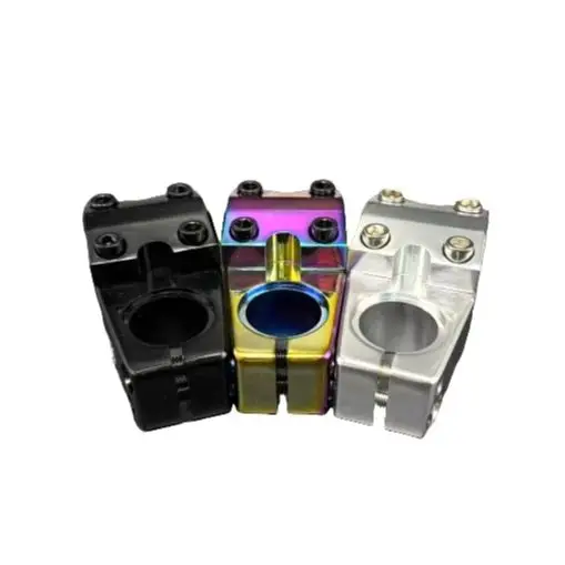 VOLE Aluminum Alloy BMX Bicycle Stem MX10 CNC 22.2mm 28.6mm 50mm Bike Accessories Mountain Bike Parts Black Silver Oilsilk