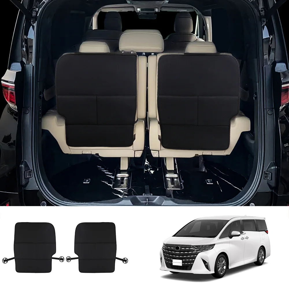 For Toyota Alphard Vellfire 40 Series 2023 2024 Interior Accessories Car Leather Rear Seat Row Storage Protective Cover Trim