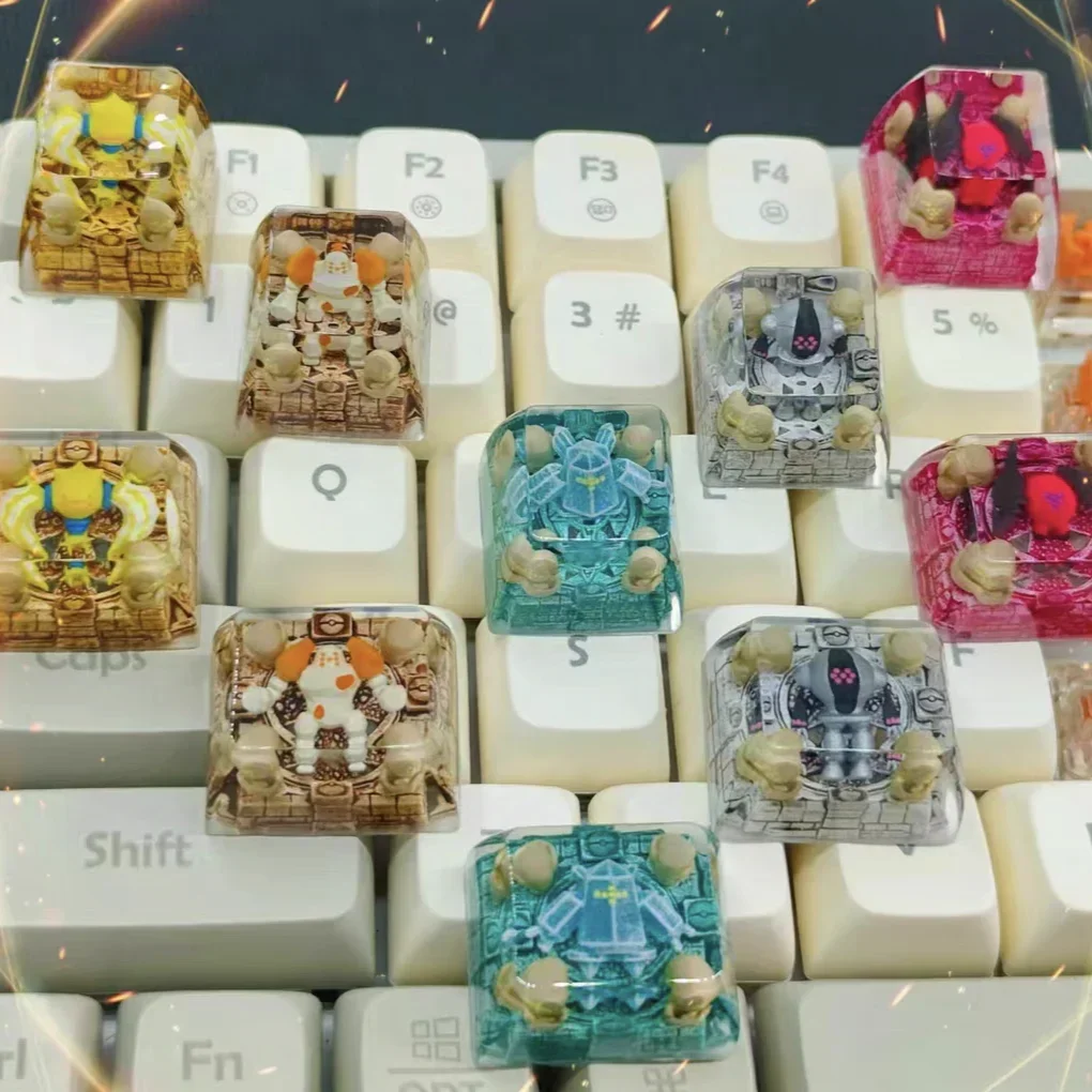 PTCG Pokemon Keycap 1U/1.25U Mechanical Keyboard ResinTransparent Stereoscopic Keycap Regidrago Regirock Registeel Regice No.31