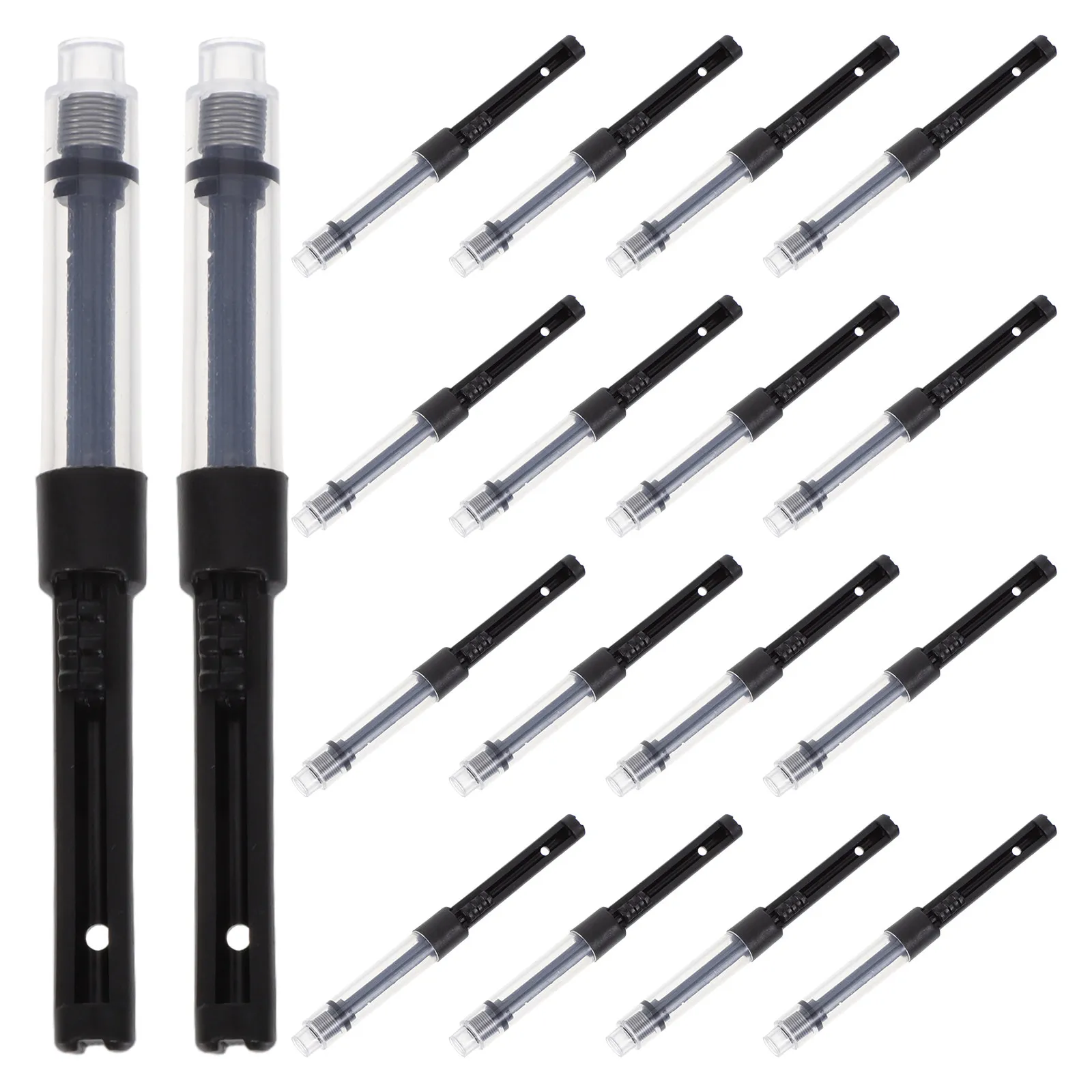 

50Pcs Fountain Pen Ink Refillable Converter Universal Plastic Pen Ink Filler Smooth Flow Writing Accessory for Home Office