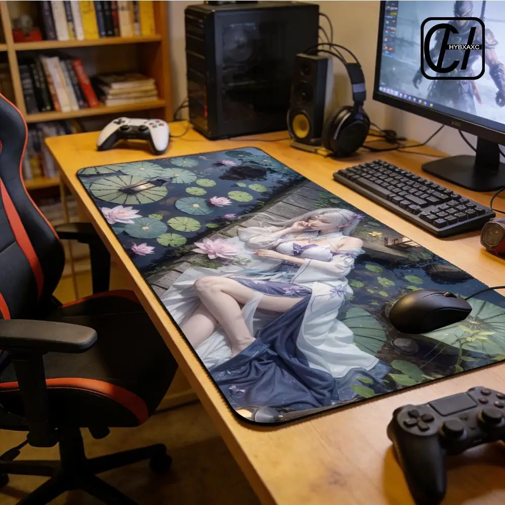 Little Medical Fairy Mouse Pad XXL Mouse Pad Large Non-Slip Lock Edge Keyboard Pad Anti-slip Gaming Desk Mat Office Pad HYBXXC