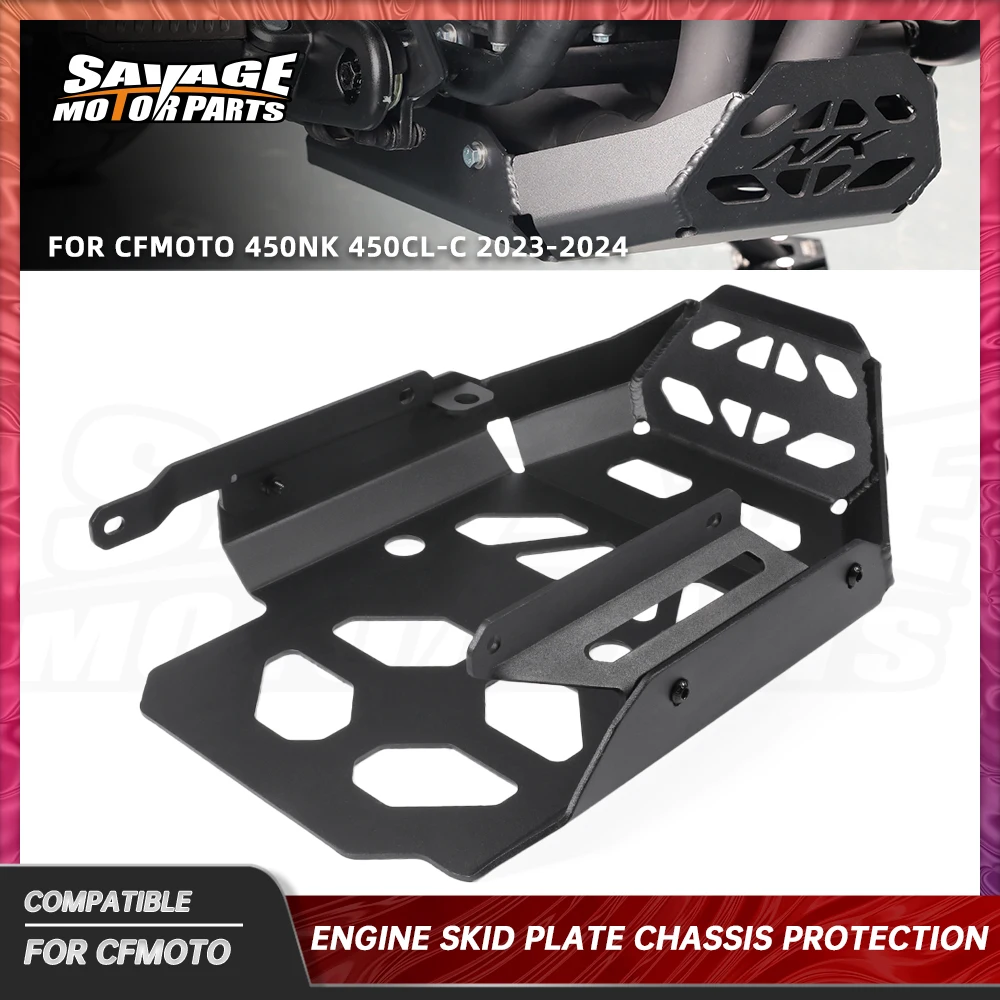 For CFMOTO 450NK 450CL-C 2024 Engine Chassis Guard Skid Plate Belly Pan Cover Bash Plate Protection Exhaust Crash Protective