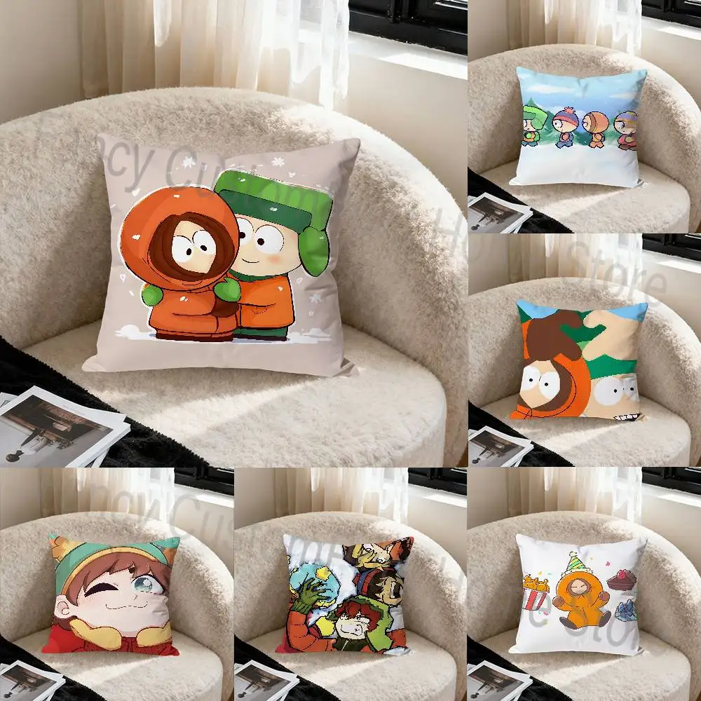 

S-SouthES Cute P-Park Various Sizes Square Pillow Case For Car Home Bedchamber Decor Custom Valentine gift