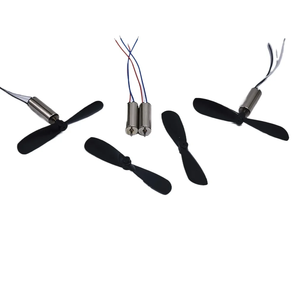 4pcs DC 3.7V 50000RPM 617 6mm Coreless High-speed Motor with 4 x 55MM Propeller Cw CCW for DIY Micro FPV Quadcopter