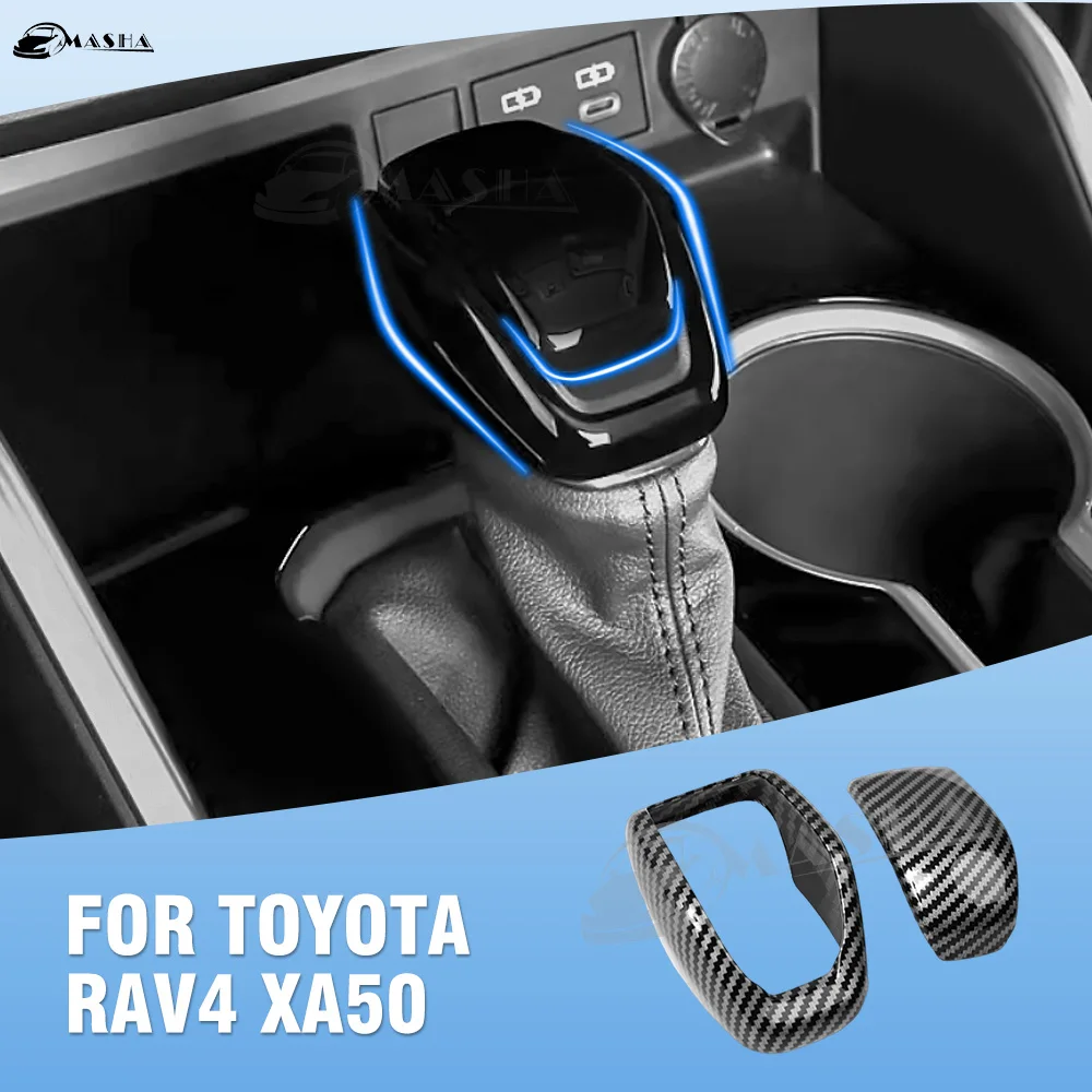 For Toyota RAV4 2019 2020 2021 2022 2023 2024 RAV 4 XA50 Hybrid Accessories Car Gear Shift Knob Gear Head Cover Trim