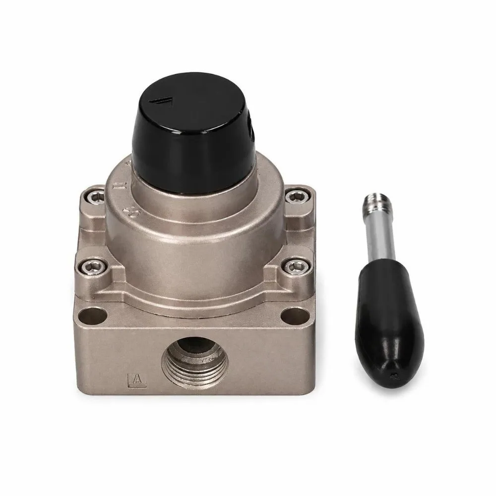 4 Way 3 Position Pneumatic Hand Lever Valve Pneumatic Rotary Design Lever Operated Rotary Lever Hand Valve Air Tool Accessories
