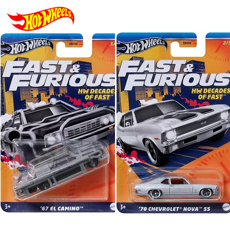 Hot Wheels Car Fast & Furious HW Decades of Fast Boy Toy 1/64 Diecast EL Camino Buick Grand National Hummer Chevrolet Volkswagen