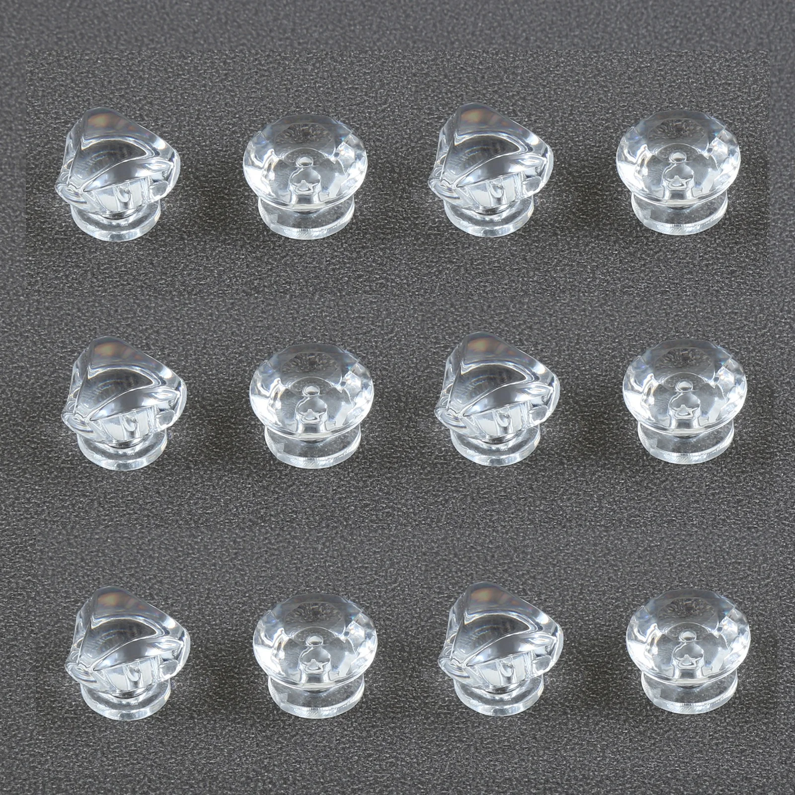 10sets Clear Acrylic Mini Handle Knob Transparent Crystal Plastic Pull Triangular/Diamond 19mm Decor Dresser Cabinet Box Drawer