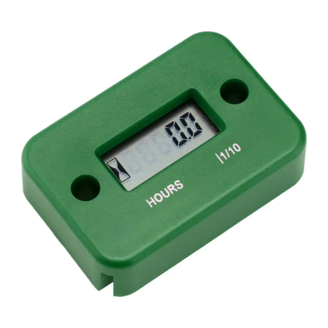 Green Digital LCD Vibration Hour Counter Operating Engine Meter Fit for Generator ATV Snow Blower Skid Steer Loader Motorbike