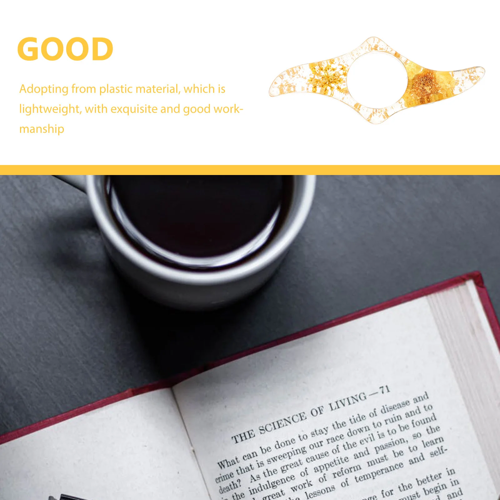 

Plastic Thumb Book Page Holder Light Multi-Function Reading Holder for Books Magazines Wide Page Spreader Household Reading