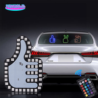 Car LED Illuminated Gesture Light Car Thumb Up Finger Lamp With Remote Control OK Signs Exterior Funny Decoration Accessories