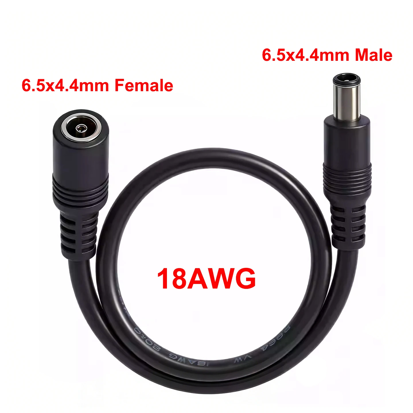 

18AWG dc jack 6.5*4.4mm Male to Female DC Power Charger Adapter Extension Lead Cable for Sony Laptops, for LG Samsung monitor