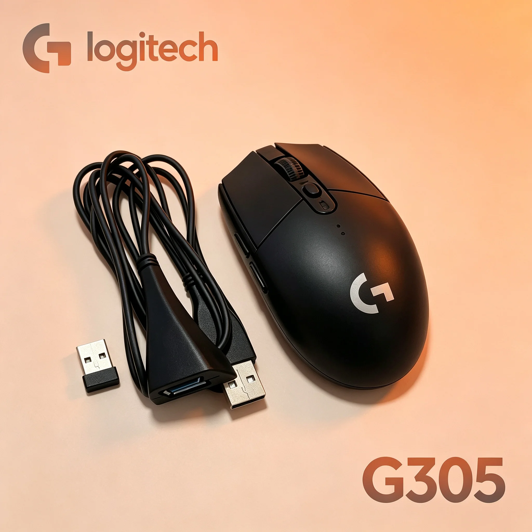 Logitech G305 LIGHTSPEED Wireless Esports Mouse, Comes With USB Extension Cable For Rock‑Stable Connection, Ideal For PUBG CS2 V