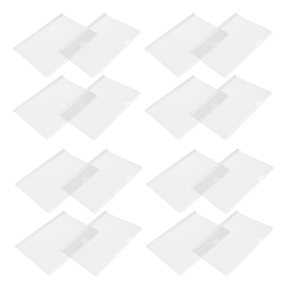 

20Pcs B5 Clear Pull Rod Clip White Bar Report Binder Large Capacity Durable Plastic Slide Grip Binding Bars File Organizer