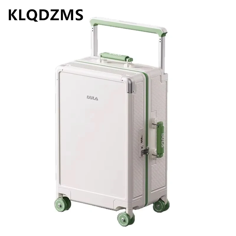 KLQDZMS 多機能荷物学生ジッパー搭乗ボックス 20 "24" 26 インチ USB 充電トロリーケースユニバーサルホイールスーツケース