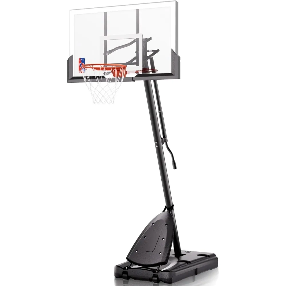 

Basketball Hoop, 54 Inch Backboard Portable Basketball System, 10ft Stepless Regulation Adjustable Basketball Hoop
