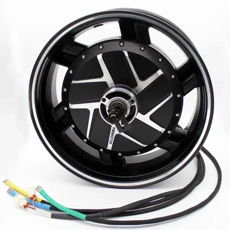 YM MOTOR  17 Inch Fast Speed Powerful Permanent Magnet Brushless Direct Current Motor 72V Hub Motor 15000w Electric Motorcycle