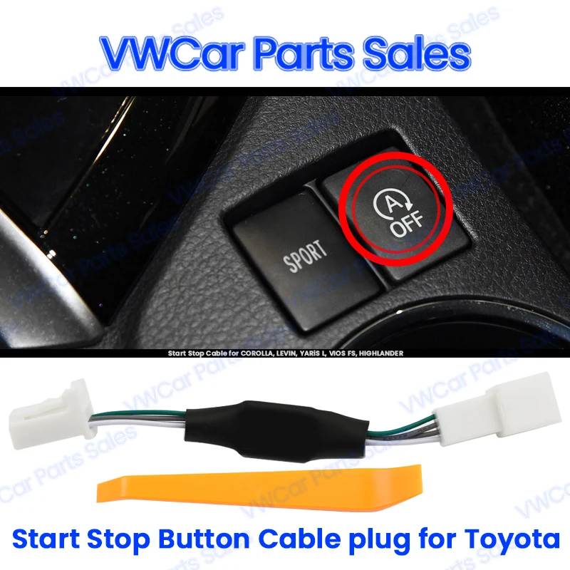 

For Toyota Corolla LEVIN VIOS FS RAV4 YARiS L Car Automatic Stop Start Engine Park Hold Canceller Eliminator Device Plug Cable