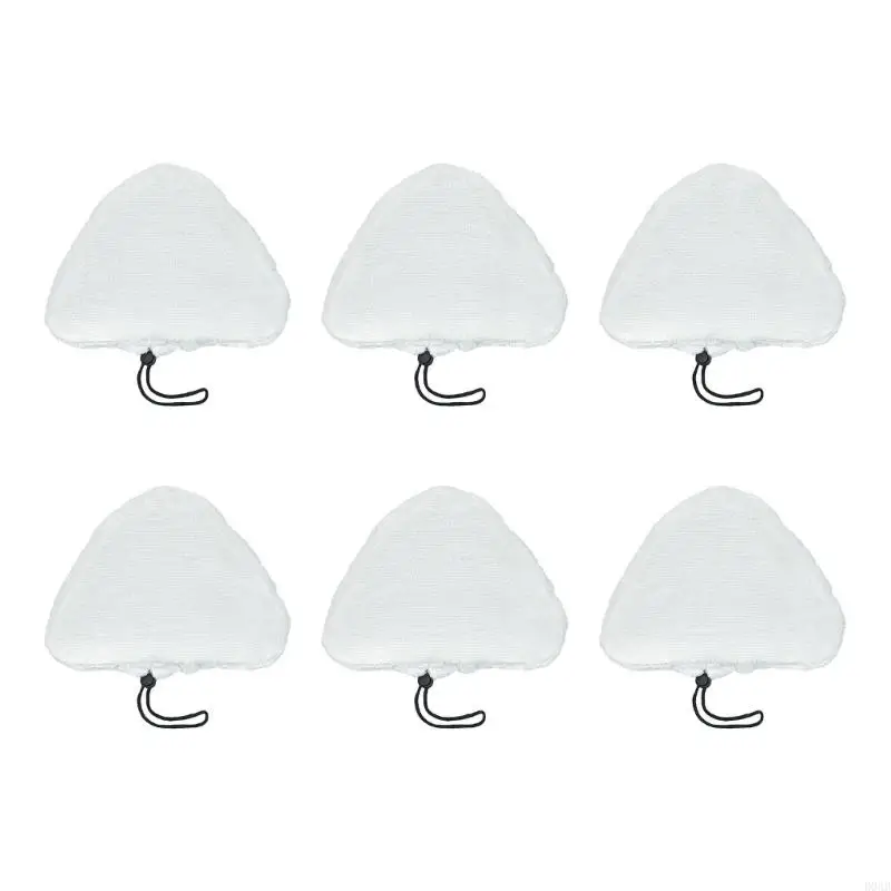 D0AB 3/6/8PCS ไมโครไฟเบอร์ไอน้ำ MOPS แผ่นรองสำหรับ H20 S302 MOPS MOPS ฝาครอบแผ่นปิดแผ่นทำความสะอาดพื้นทำความสะอาดได้