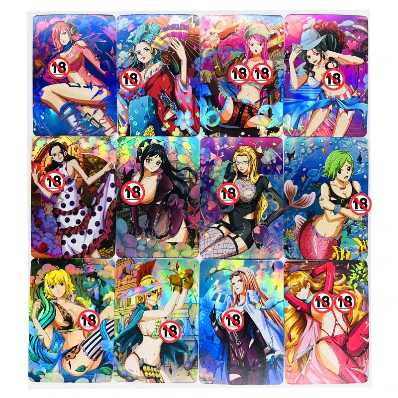 28pcs/set Nami Robin Hancock Kozuki Hiyori Goddess Nude Toys Hobbies Hobby Collectibles Game Collection Anime Cards