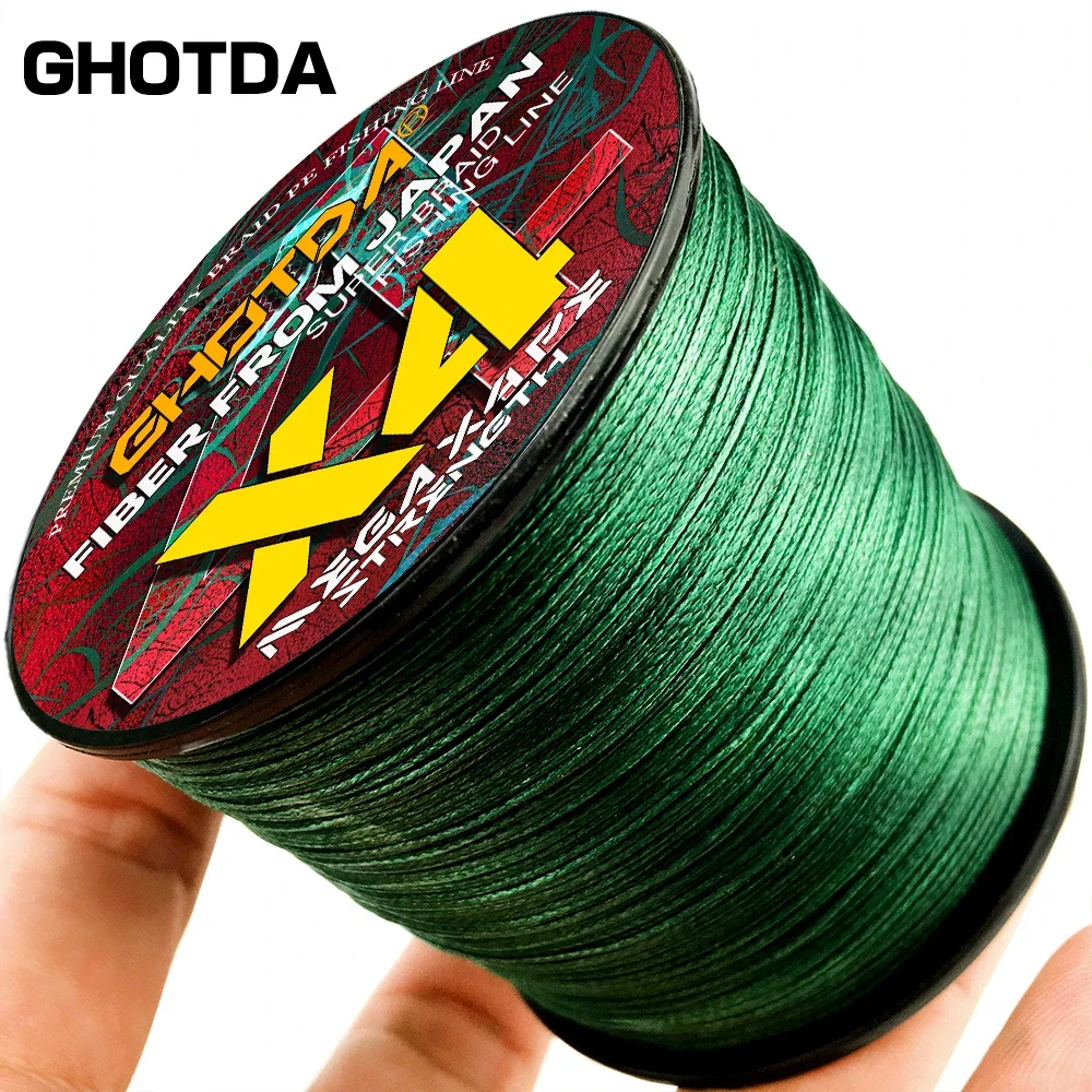 GHOTDA Braided Fishing Line 4 Strands 300M Spinning PE Multifilamento Japa Carp Fly Sea Saltwater Weave Extreme Strong X4 Pesca