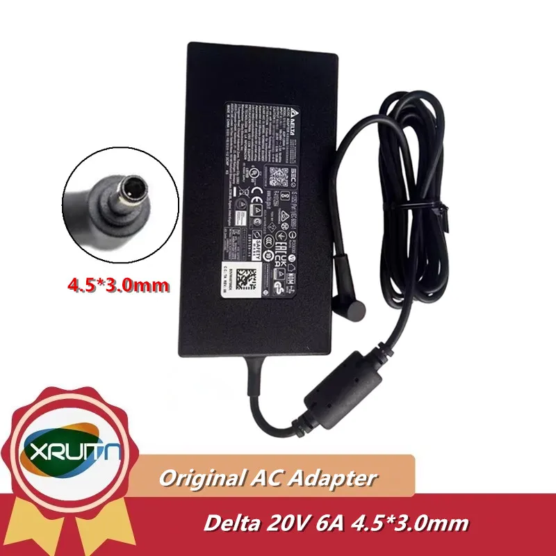 Genuine DELTA ADP-120VH D AC Adapter 20V 6A 120W Laptop Charger for MSI CF63 THIN 10SC 10SC-005FR MS-16R5 10SC-017XES 10SC-073MY