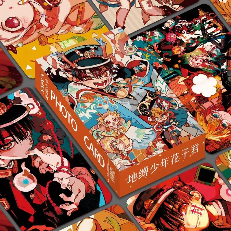55PCS Anime Toilet-bound Hanako-kun Laser Lomo Card Premium Decorative Photo Cards Hanako Nene Yashiro Teru Kou Sakura Aoi Akane view 4