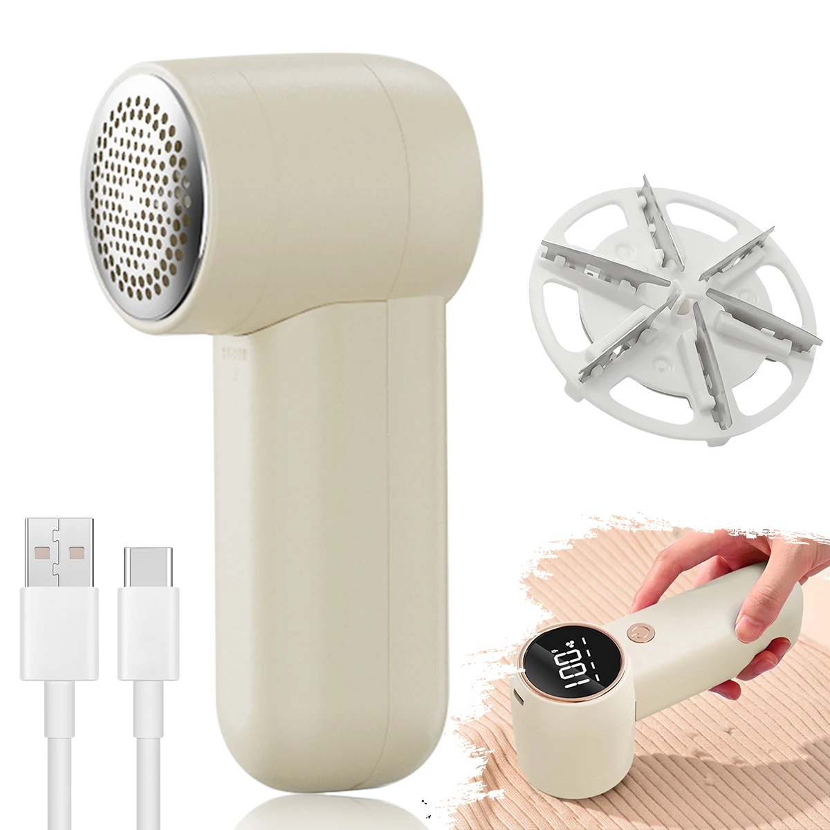 مزيل الوبر الكهربائي USB القماش القابل لإعادة الشحن ماكينة حلاقة للأقمشة زغب بيليه إزالة آلة للملابس سترة شعري المتقلب #6