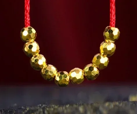 

Бусины из настоящего золота 999 пробы, ювелирные детали из чистого золота 24 карата, 3d жесткие ювелирные изделия, маленькие бусины 2 мм, 3 мм, изысканные футбольные бусины, золотой футбол