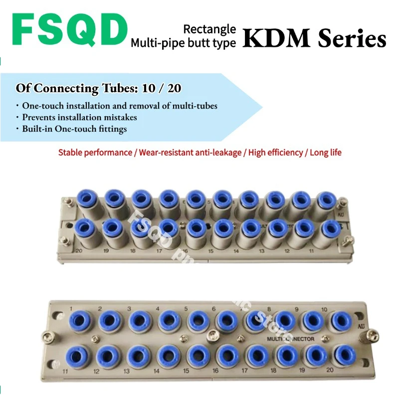 KDM20-06 Rectangular Multi ConnectorSpecifications: KDM Series  Pneumatic component tools