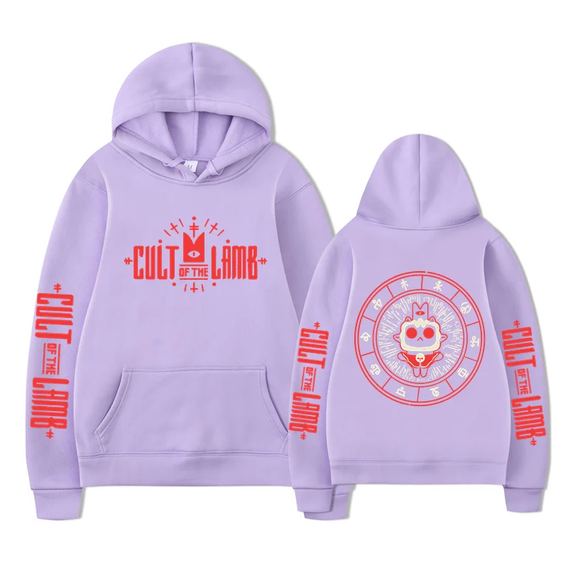 2024 Cult Of The Lamb Hoodies Anime Cartoon Game Men Women Fleece Cotton Oversized Sportswear Sweatshirts Kids Boys Girls Pullov