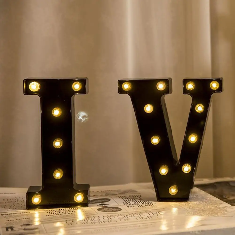 Indoor Outdoor Letter Light Wedding Wreath Light Versatile Led Alphabet Number Lights Waterproof Battery Powered for Weddings