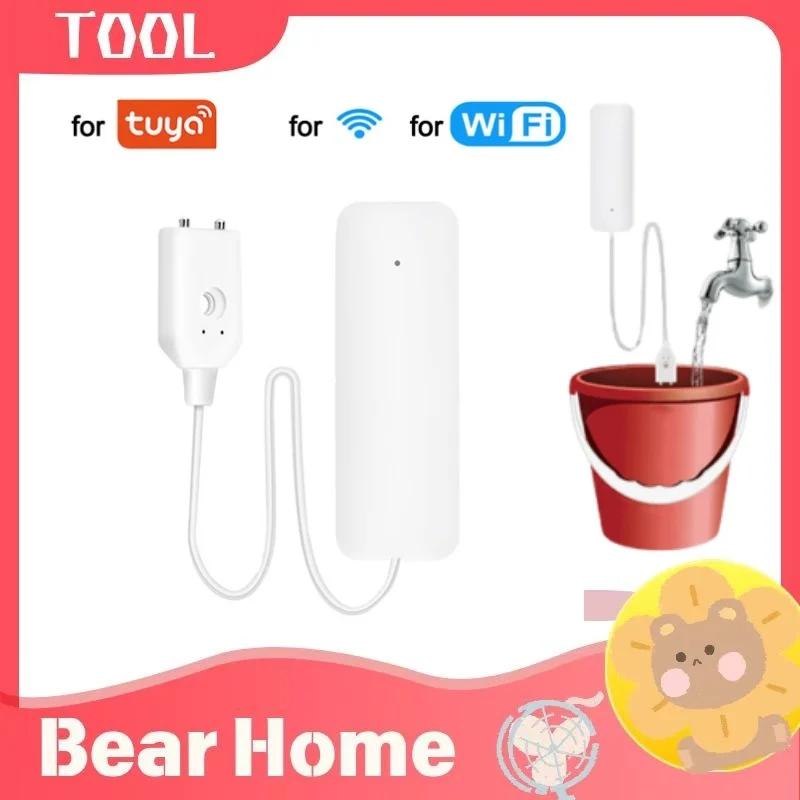 Tuya WiFi / Water Leakage Alarms Sensor Smart Home Security Protection Water Leak Detector Flood Overflow Alarm System