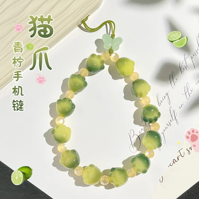 Lime Green Bodhi Phone Lanyard Wrist Strap Bag Charm Phone Case Accessory Gifts