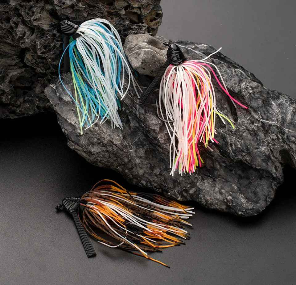 Walk Fish 1 Stück Chatter bait Köder 7g 10g 14g Spinner Köder Angeln Köder Jig Head Buzz bait für Bass Hecht Zander Spinner bait Angeln – Detail 12