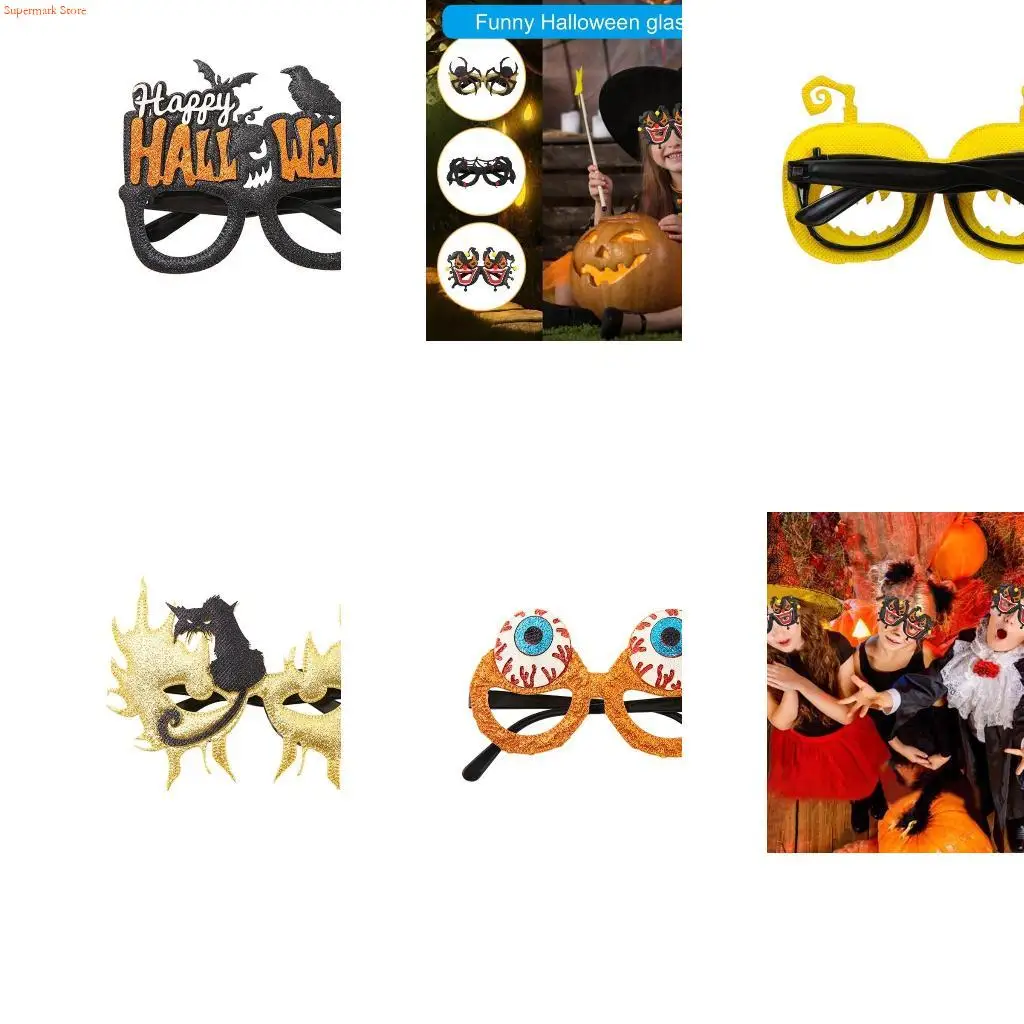 Q5WE Sophisticated Unisex Glasses Holiday Cheer Glasses Booth Novelty Toy Glasses for Adult Costume Parties and Celebration