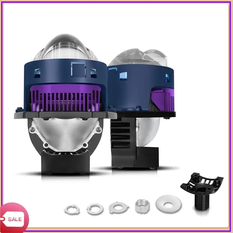 

Prominent 3 Inch Headlight Laser Lens High+Low Bi LED Fog Lights Projector Universal H4 H7 9005 9006 Fog Lamp 6000K White