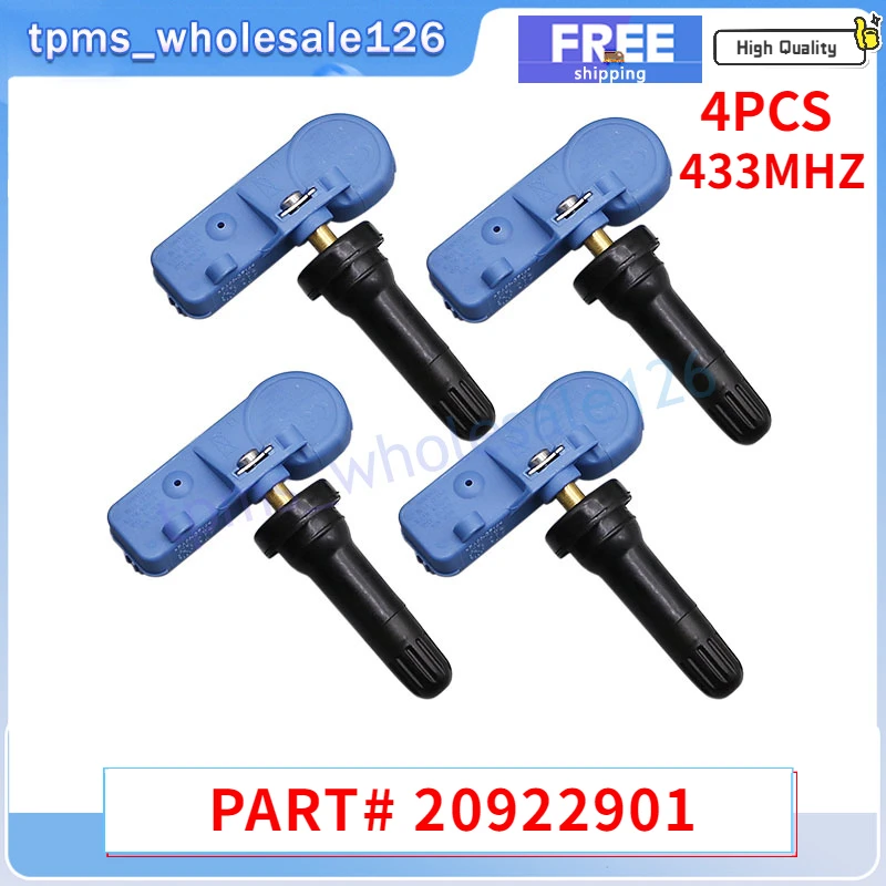 4Pcs/Lot Tire Pressure Sensor 20922901 13581561 For Cadillac Escalade Chevrolet Cruze Malibu GMC Yukon Opel TPMS 433MHZ 22853740