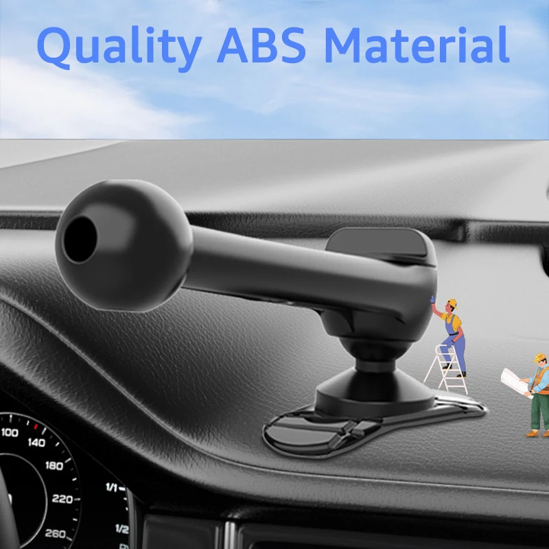Auto-Handy-Halterung, 17 mm Kugelkopf-Basis für Auto-Armaturenbrett, Telefonhalterung 360 ° Zubehör für die drehbare Autotelefonhalterung – Detail 5