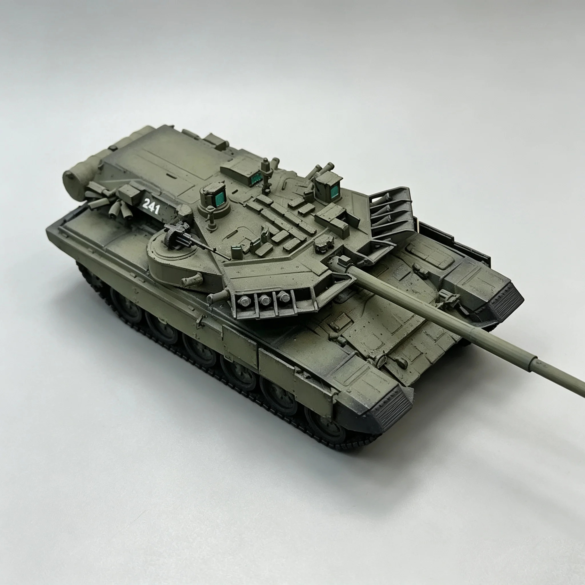 1/72 Russian T90A Fiber Turret T, SLA 3D printing Hand-Painted Finished Model Decorative Ornament