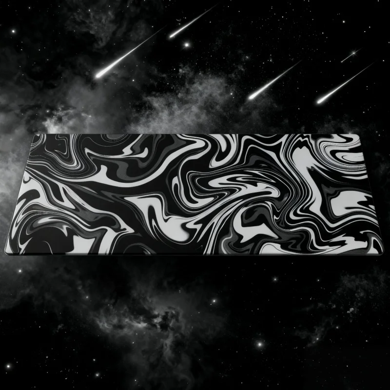 

FBB Esports Large Size Liquid Mousepad 90x40cm Thickened Office Black Purple Cloth With Edge Locking For Gaming And Office Use